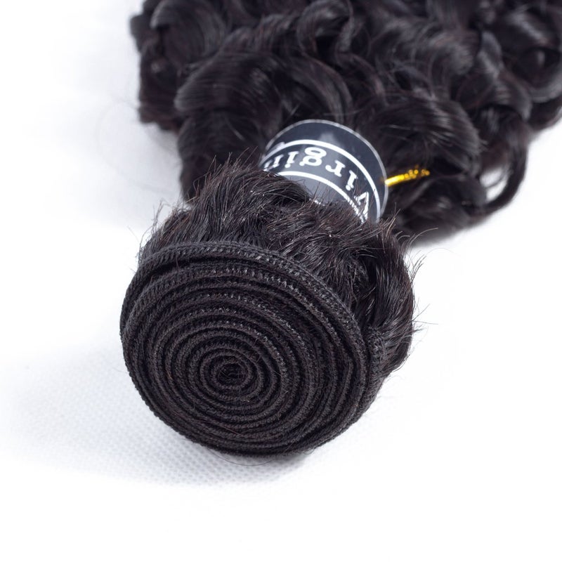 Amella Hair Brazilian Virgin Curly Hair Weave 1 Bundle 95g 8A 100% Unprocessed Brazilian Kinky Curly Bundles Natural Color (14 inch) - Image 4